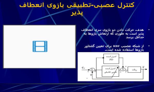 پاورپوینت کنترل عصبی تطبيقی بازوی انعطاف پذير