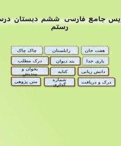 پاورپوینت تدریس جامع فارسی ششم دبستان درس 5 هفت خان رستم
