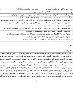 طرح درس برزگر و بلدرچین فارسی سوم ابتدایی درس پنجم