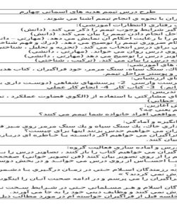 طرح درس تیمم هدیه های آسمانی چهارم ابتدایی