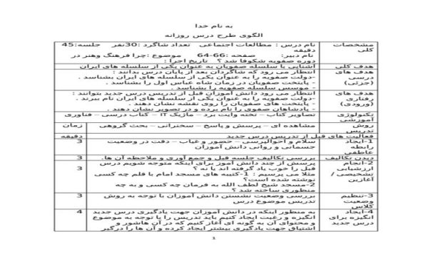 طرح درس چرا فرهنگ وهنر در دوره صفویه شکوفا شد مطالعات اجتماعی ششم ابتدایی