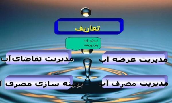 پاورپوینت مديريت عرضه آب