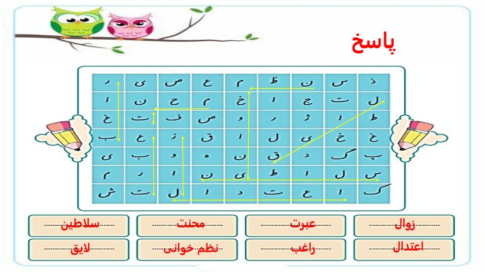 پاورپوینت نگارش ششم دبستان درس 16 آداب مطالعه با حل سوالات