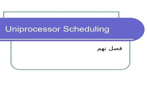 زمانبندی تک پردازنده ppt