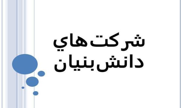 شركتهاي دانش بنيان ppt