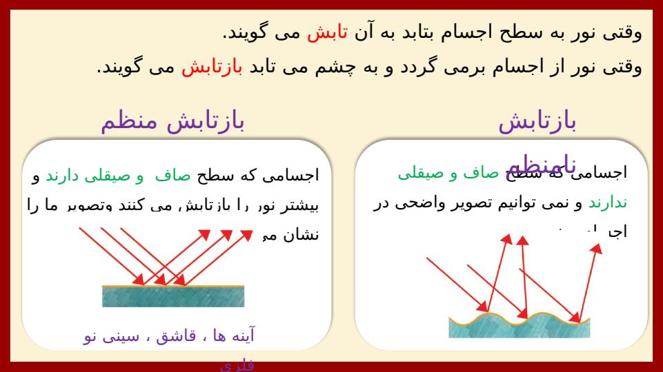 پاورپوینت-علوم-سوم-درس-۷-نور-و-مشاهده-ی-اجسام6